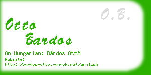 otto bardos business card
